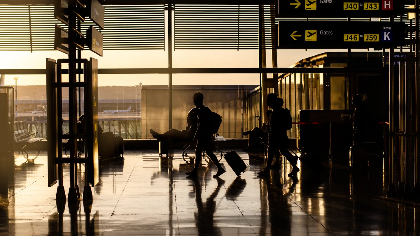 Airport terminal movement and international travel connectivity