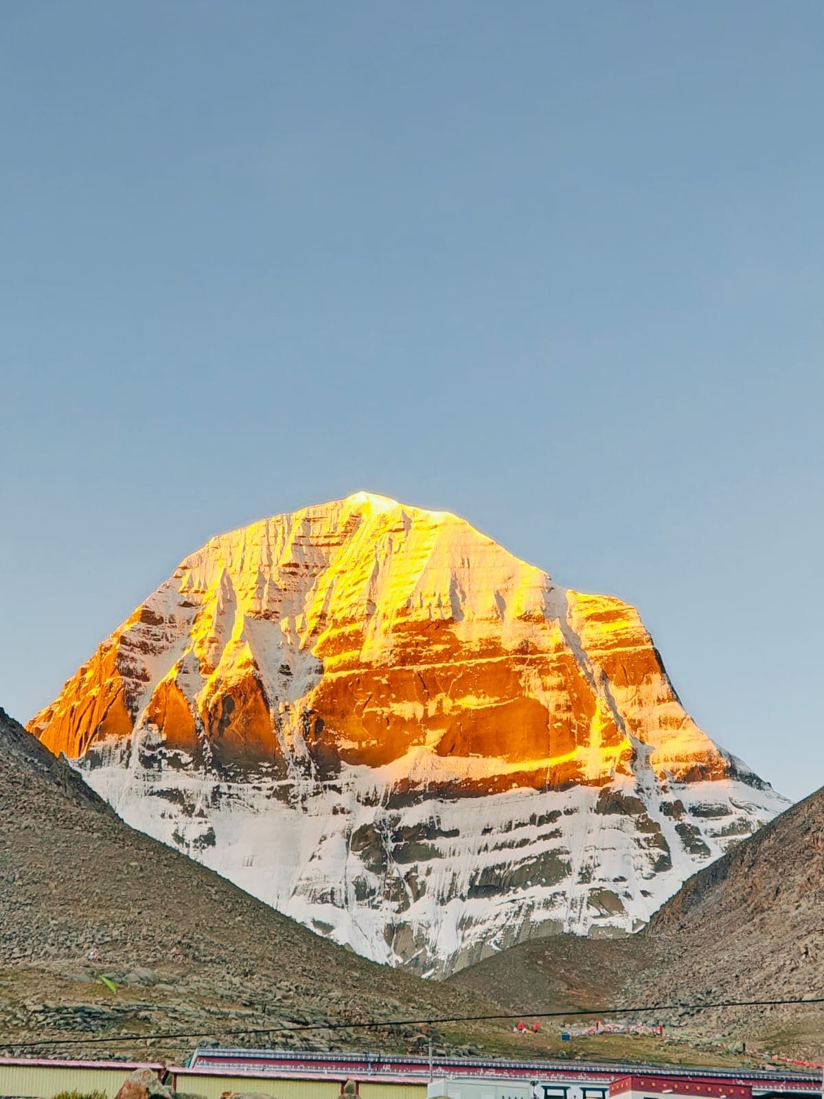 Golden evening light on Mount Kailash